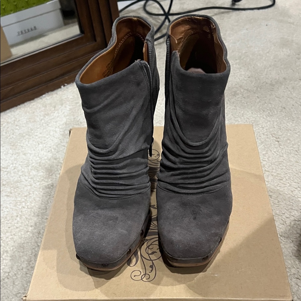 Elegant Charcoal Ankle Booties